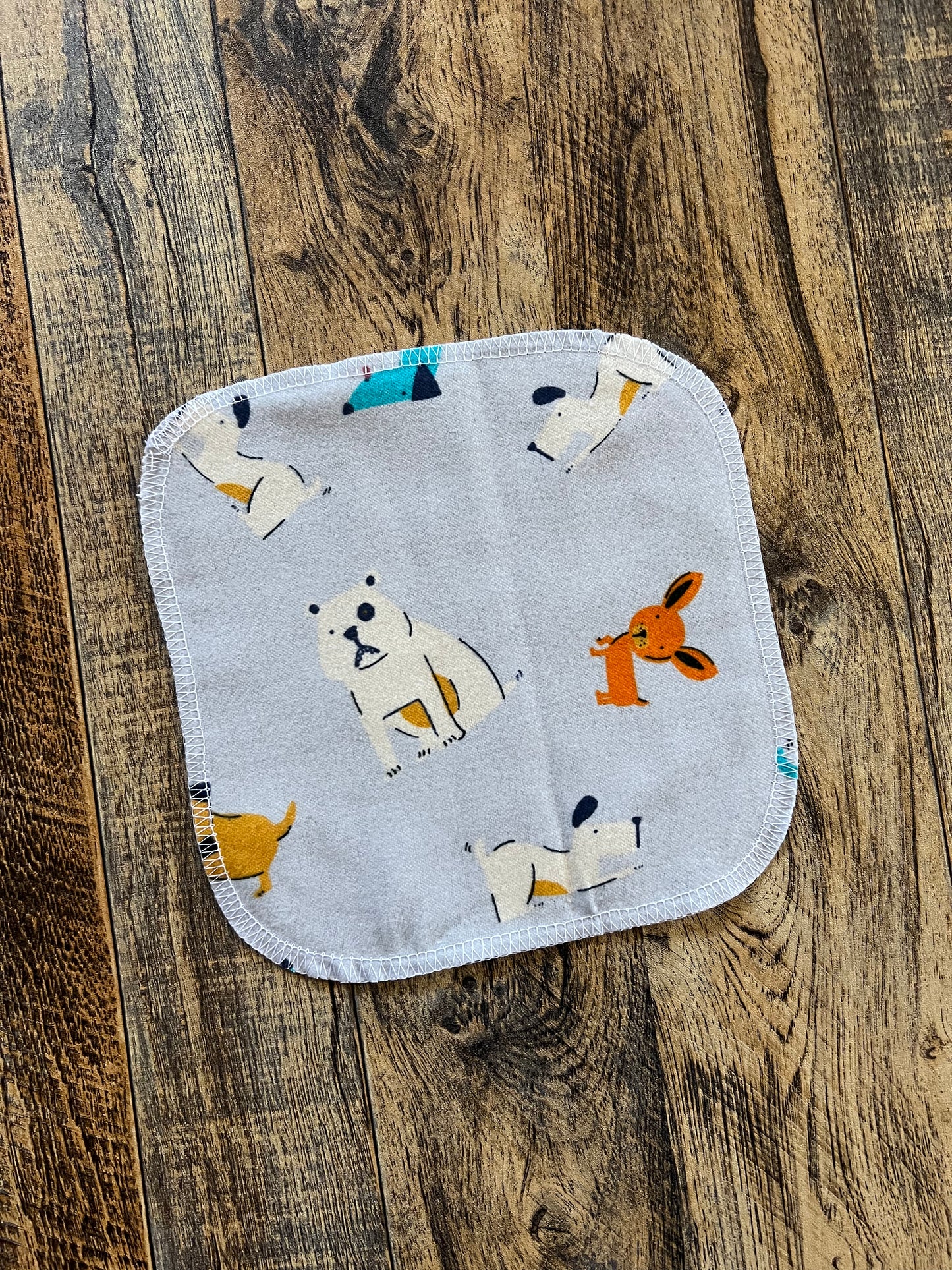 Playful Pups 2ply flannel cloth wipes
