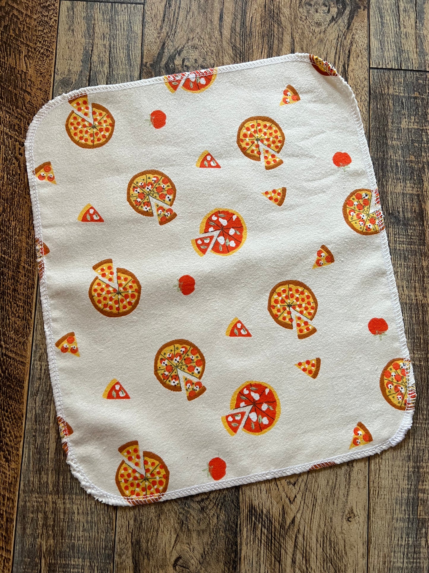 Pizza 2ply flannel reusable paper towels napkins