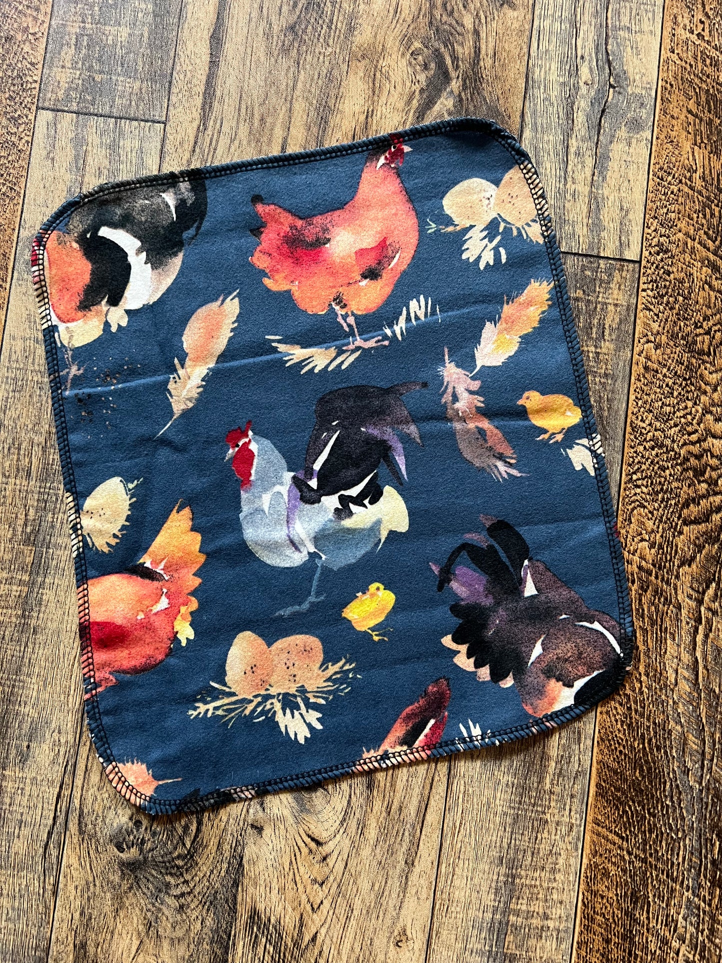 Chickens 1ply flannel reuseable paper towels