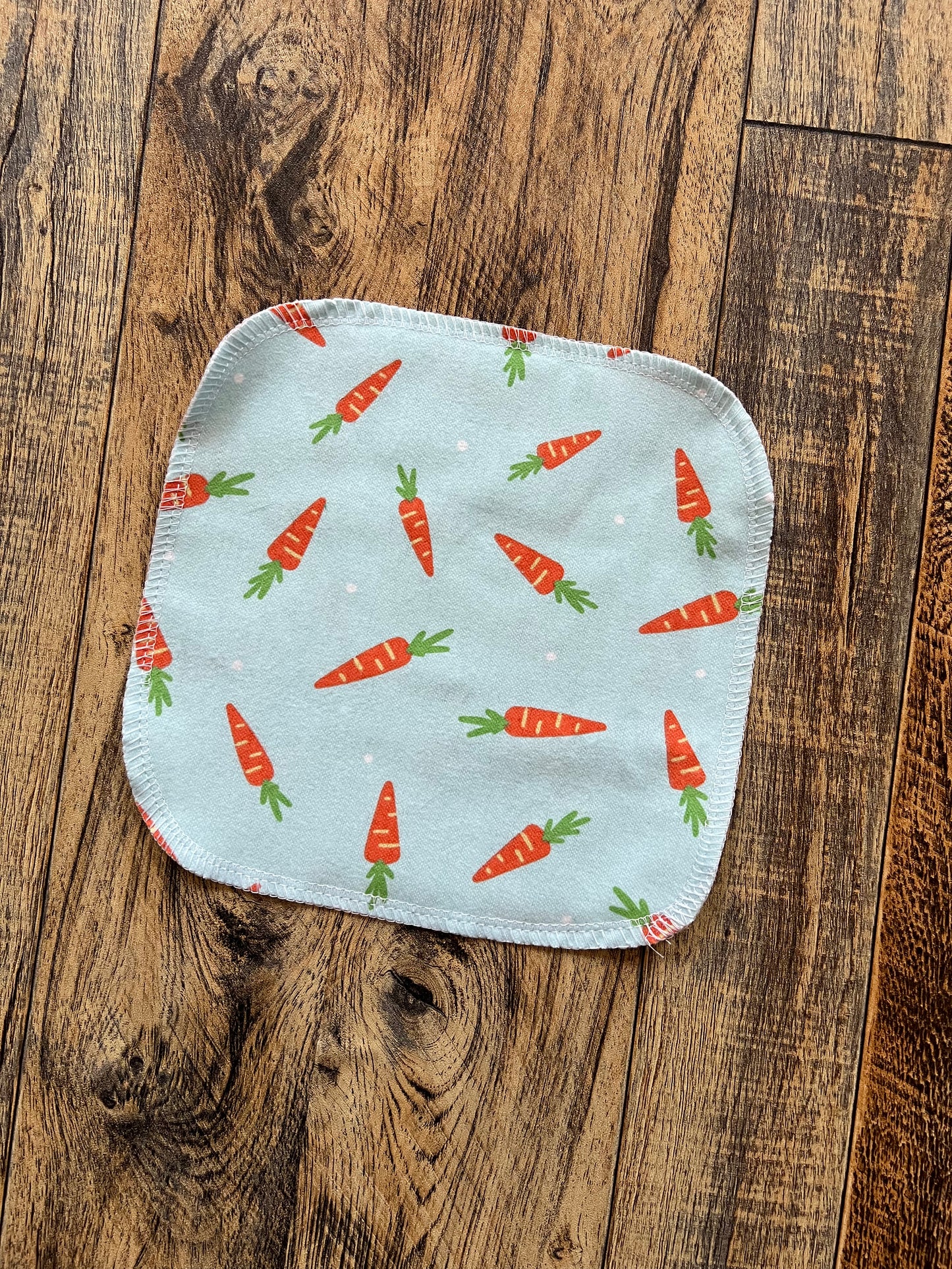 Easter Carrots 2ply flannel cloth wipes