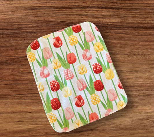 Tulips 1ply flannel reuseable paper towel