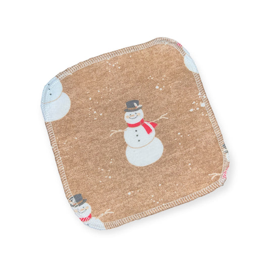 Snowman 1ply flannel cloth wipes