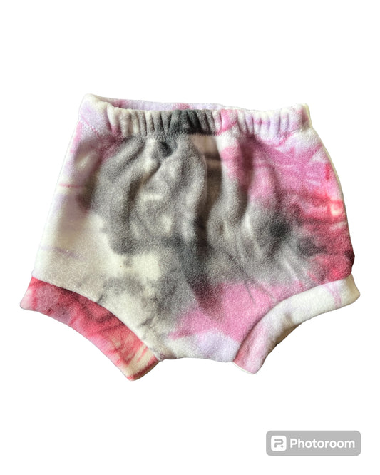 Purple Pink Smoke 3/4 Elastic Waist Fleece Bummies : Diaper Cover