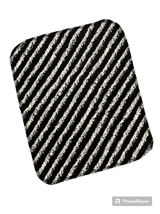Black and White Stripe 1ply flannel reusable paper towels