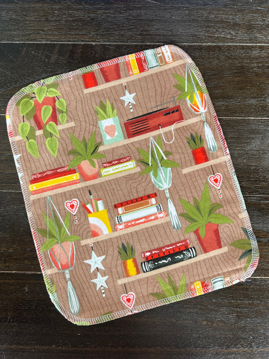 Plants & Leaves  1ply flannel reusable paper towel