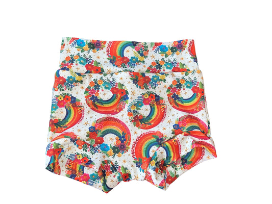 Embroidered Rainbows 6/7 bummies