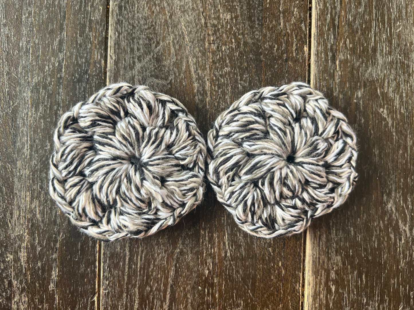 Set of Crochet cotton face Scrubbies Overcast Sky