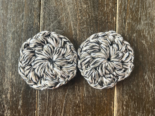Set of Crochet cotton face Scrubbies Overcast Sky