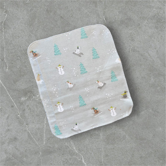 Sledding Dogs 1ply flannel reusable paper towel