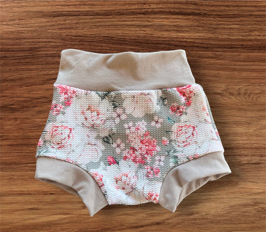 Discount Grey Pink floral Bummies Multiple Sizes