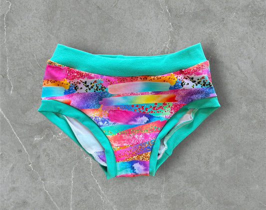 Glitter Brushstrokes kids size 8 underwear