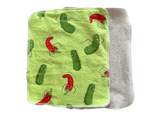 Pickles & Peppers 2ply Terry Flannel reusable paper towels