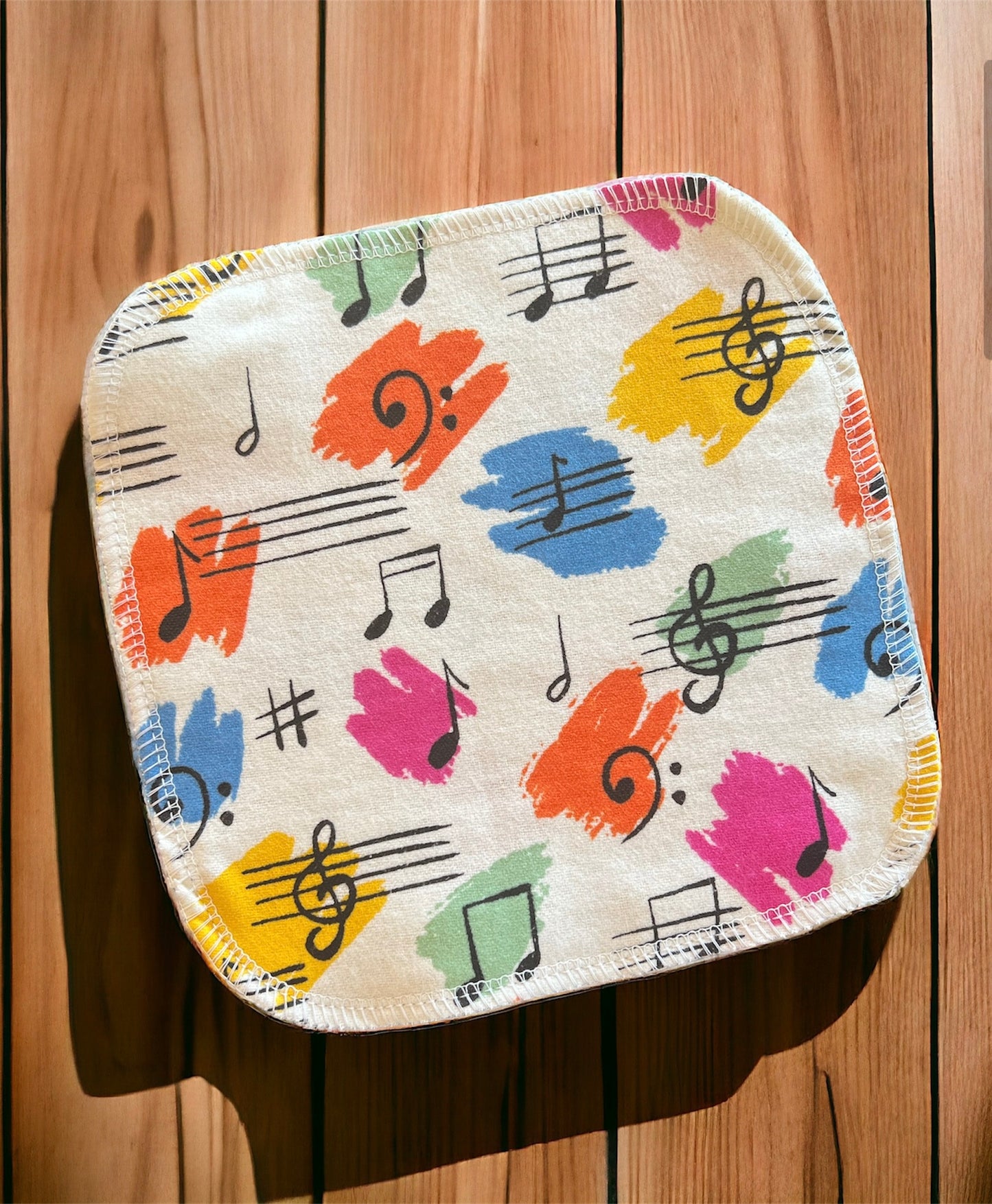 Musical 1ply flannel cloth wipes
