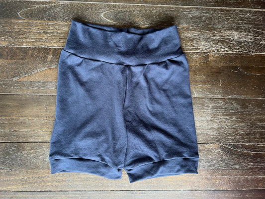Solid Navy Blue 3-6yr Shortie shorts (longer length)