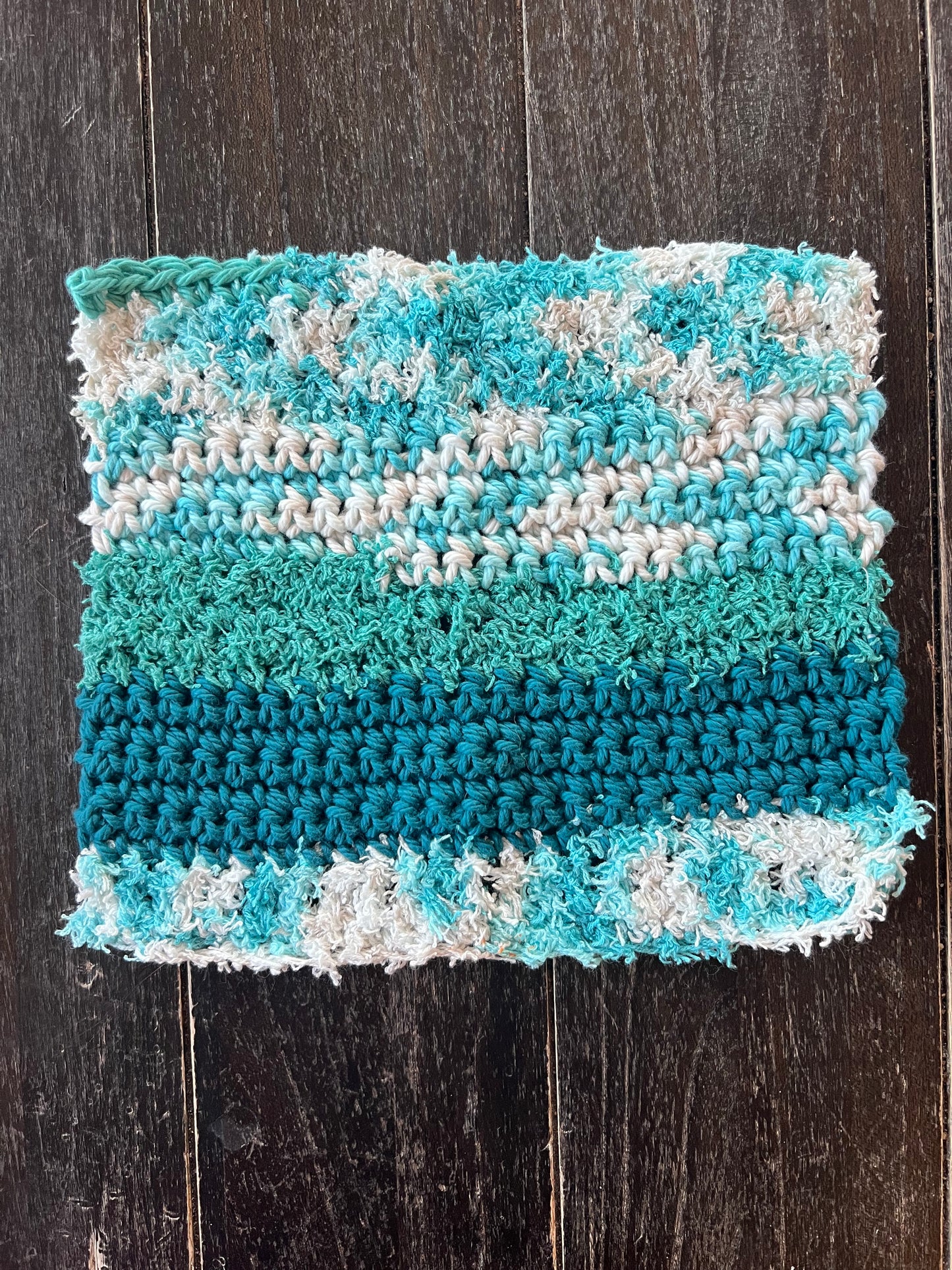 XL Ocean Blend Cotton Scrubby Washcloth