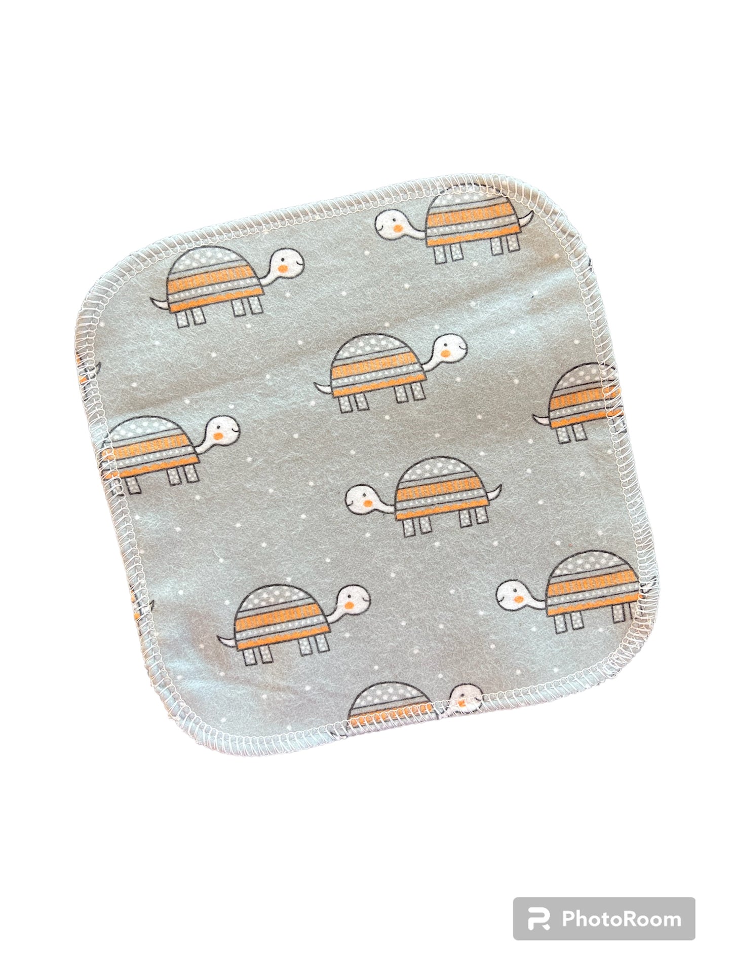 Turtle 1ply flannel cloth wipes