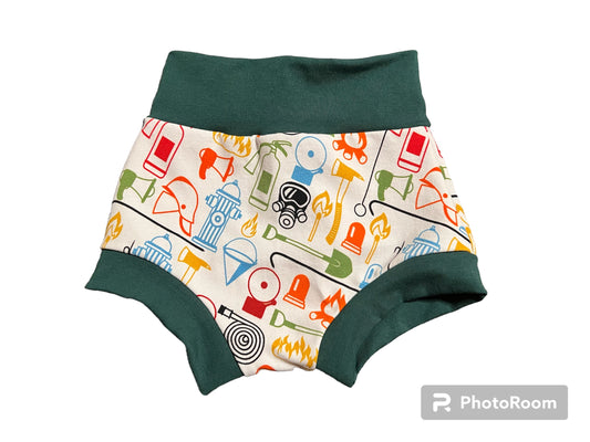 Fireman First Responder theme 6/9m bummies