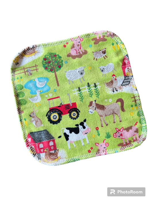 Happy Farm 2ply flannel cloth wipes