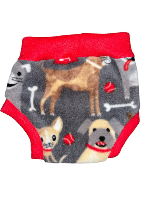 Dogs Medium Fleece Diaper Cover