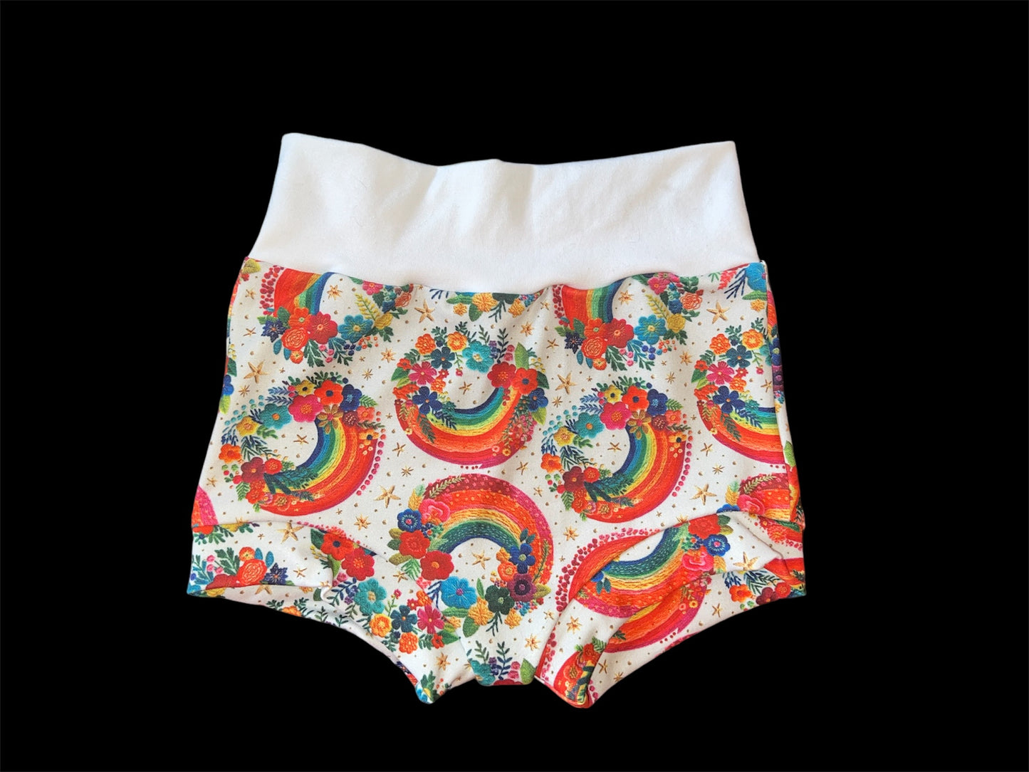 Embroidered Rainbows 4/5 bummies