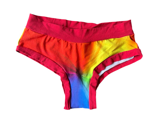 Rainbow Swirl Women’s XL Underwear Low Rise Super Booty Cut