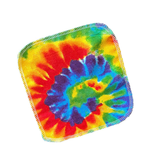 Classic Tie Dye 2ply flannel cloth wipes