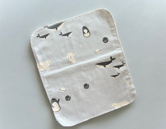 Arctic Friends 1ply flannel reusable paper towels