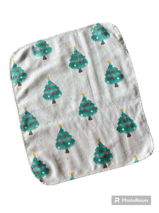 Christmas Trees 1ply flannel reusable paper towels