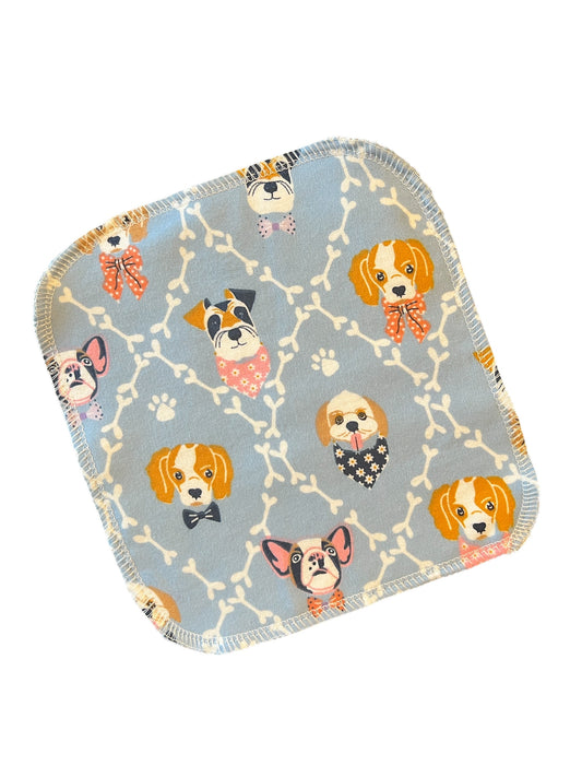 Bandana Dogs 2ply flannel cloth wipes