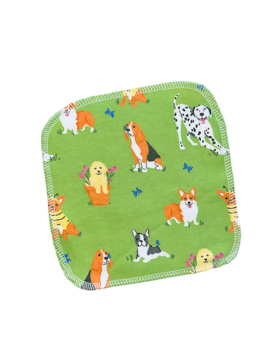 Spring Dogs 2ply flannel cloth wipes