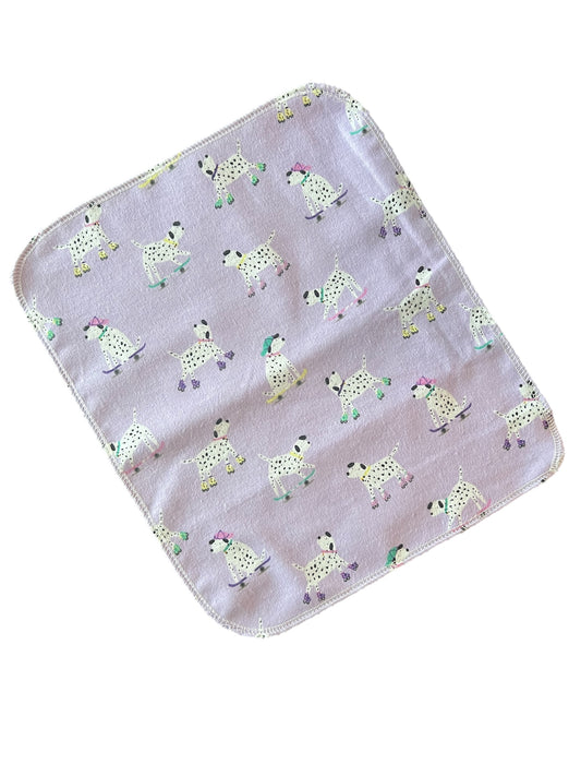 Skating Dalmation Dogs 1ply flannel reuseable paper towels