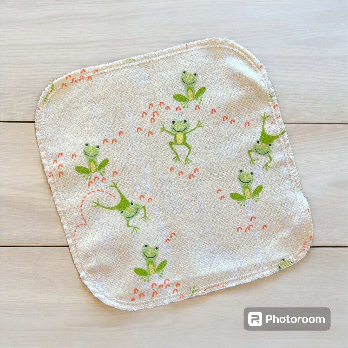 Happy Frogs 1ply flannel cloth wipes