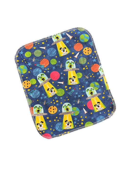 Space Dogs 1ply flannel reusable paper towel