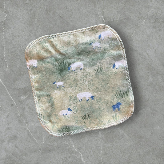 Sheep 2ply flannel cloth wipes