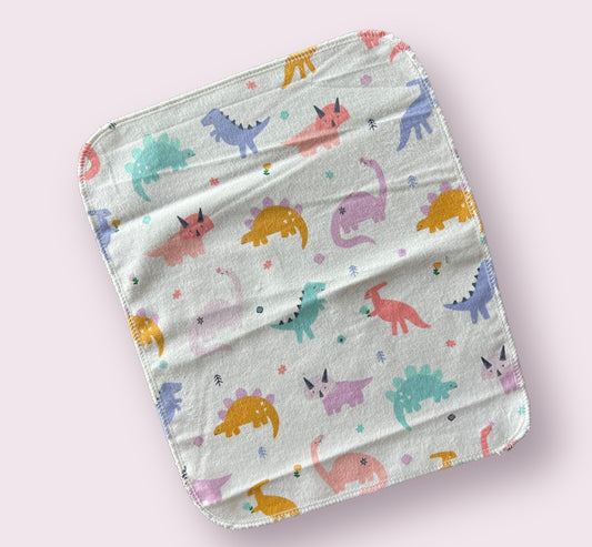 Cute  Dinosaur 1ply flannel reusable paper towels