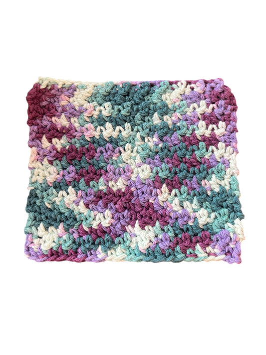Purples & Greens Cotton Washcloth