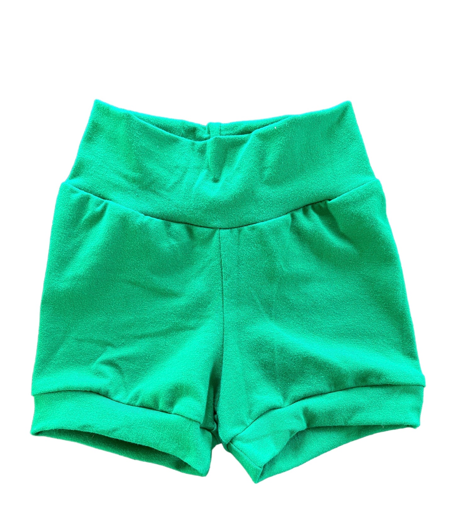 Solid Green 12m-3t grow with me shortie shorts