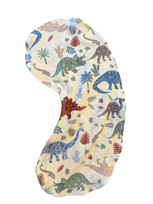 Dinos Minky Backed Contour Burp Cloth