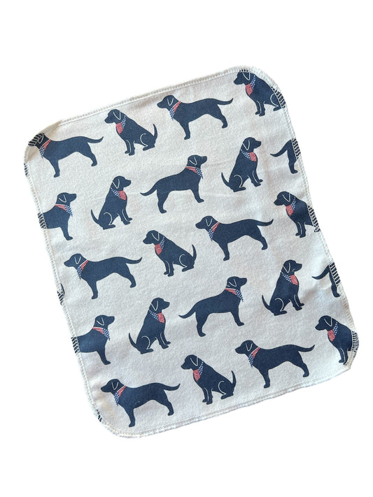 Patriotic Labrador Dogs  1ply flannel reuseable paper towels