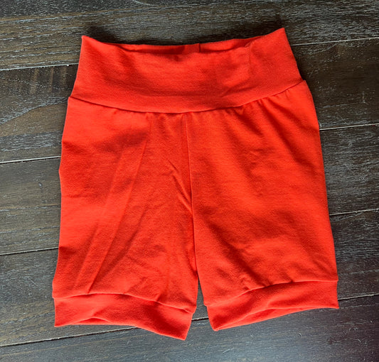 Solid Orange 3-6yr Shortie shorts (longer length)