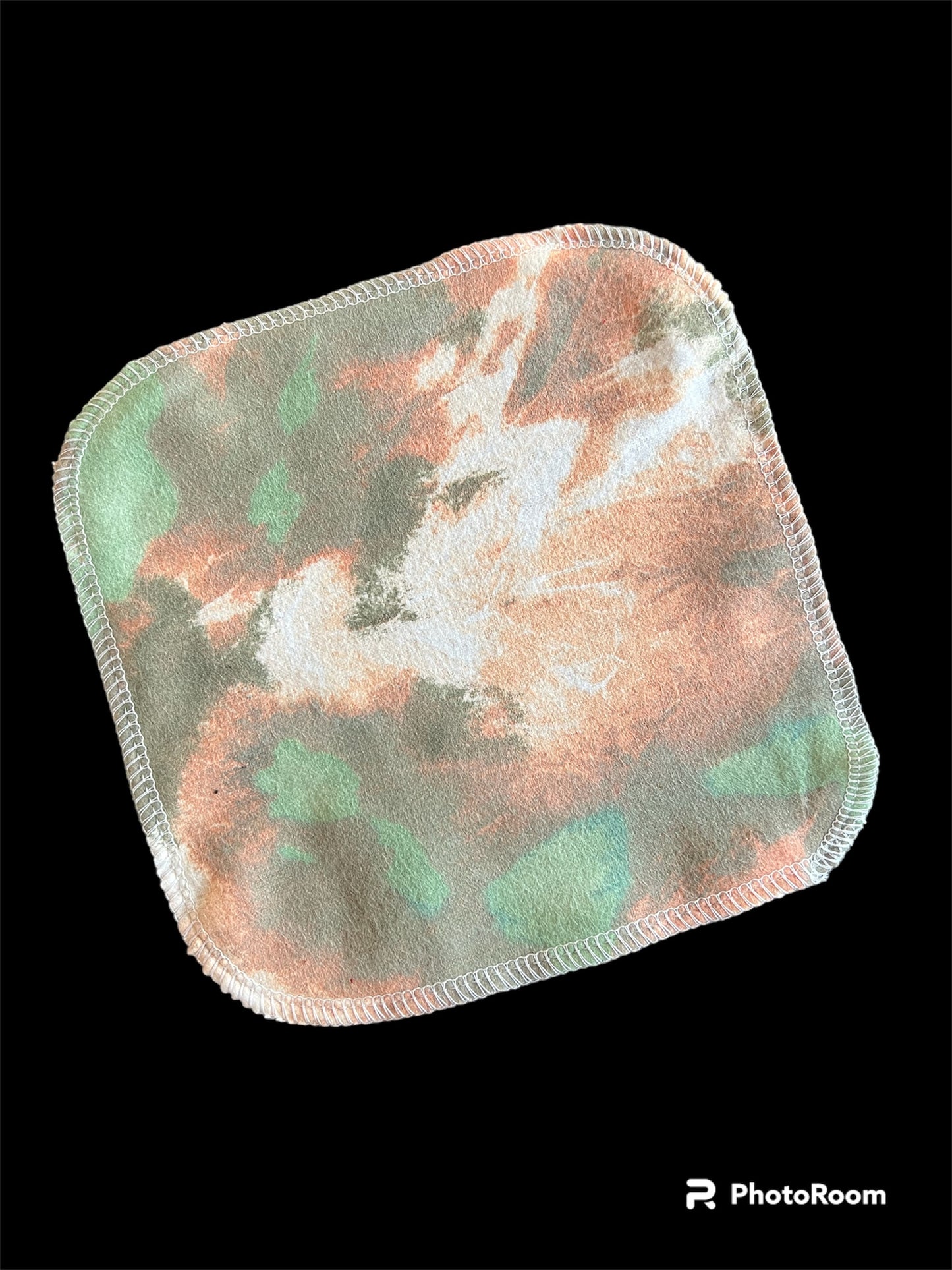 Earth Tone Tie Dye 1ply flannel cloth wipes