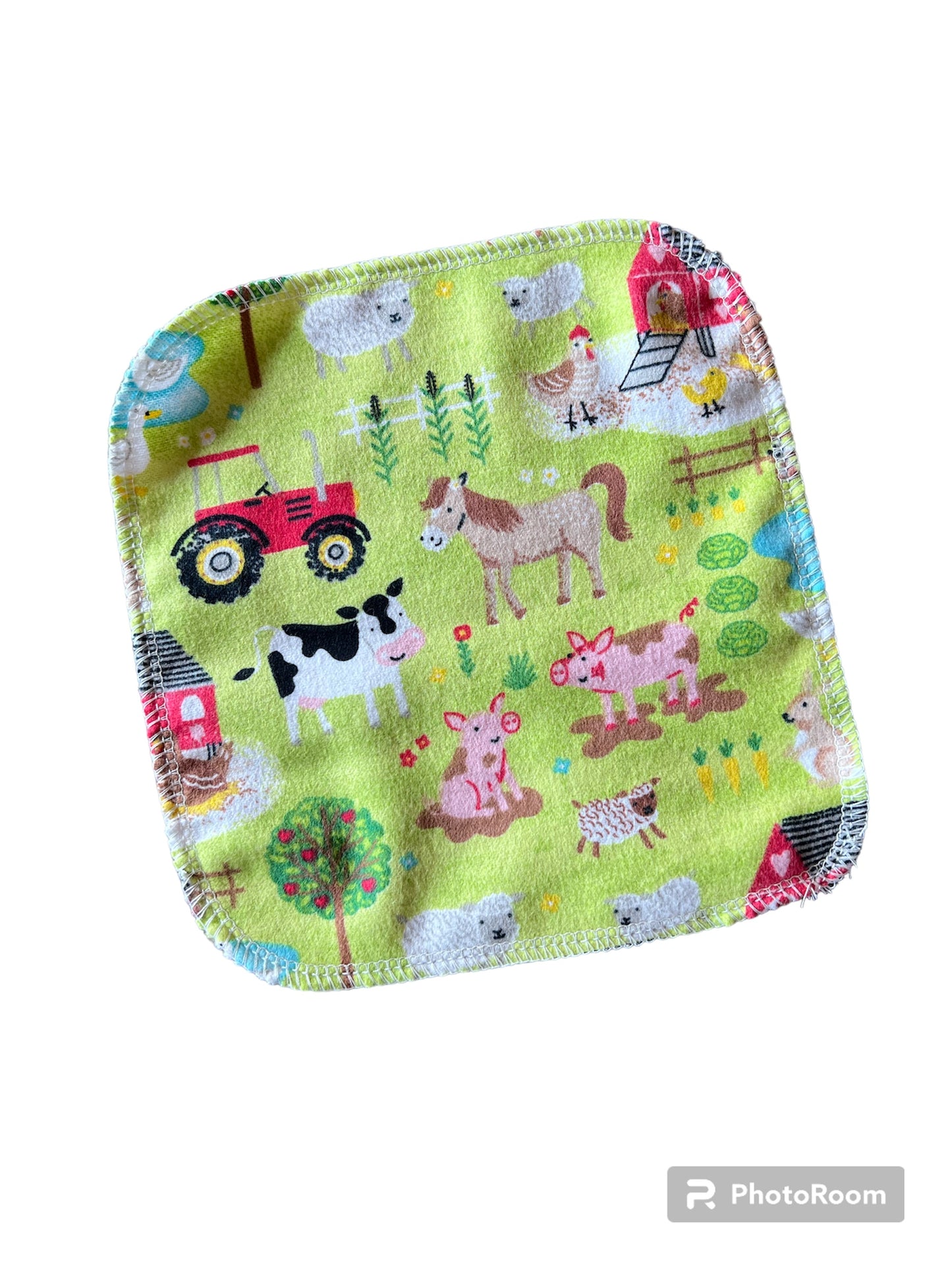 Happy Farm 1ply flannel cloth wipes