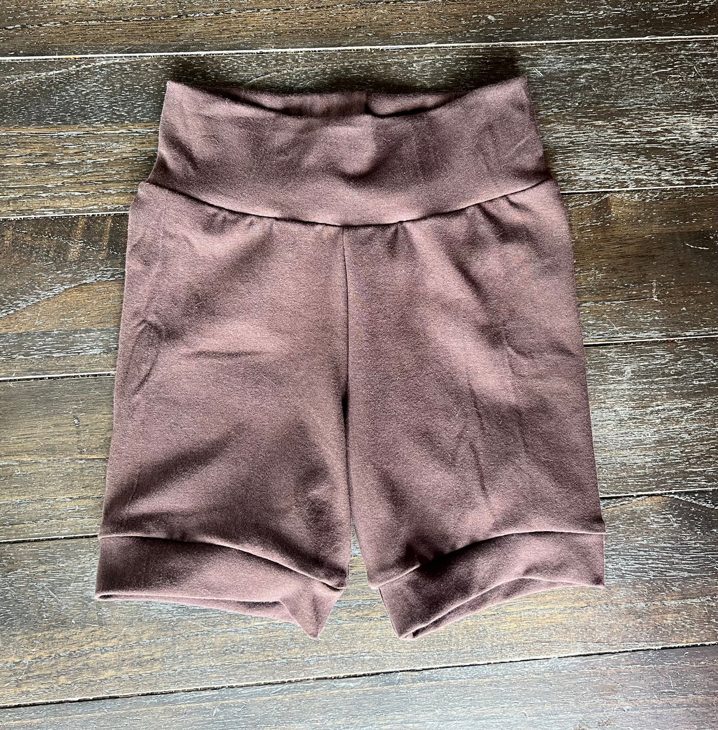 Solid Brown 3-6yr Shortie shorts (longer length)