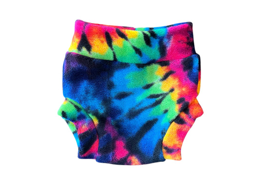 Dark Tiedye Small Fleece Diaper Cover