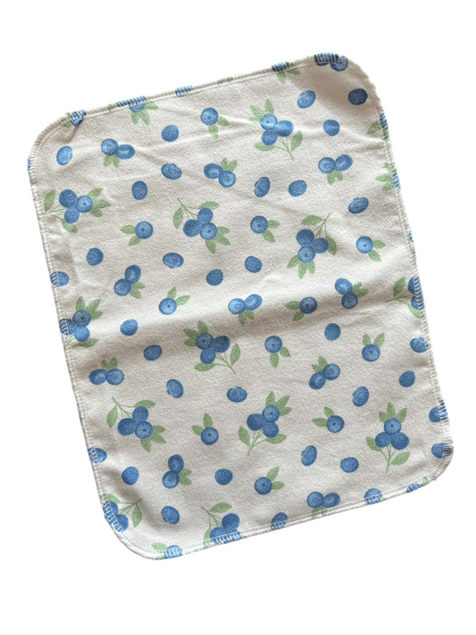 Blueberries 1ply flannel reusable paper towels