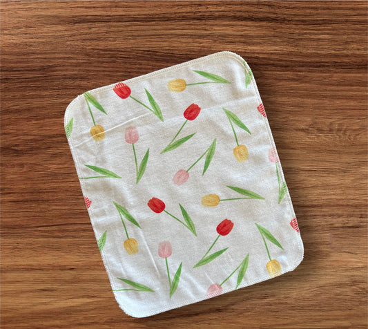 Tulips 1ply flannel reuseable paper towel