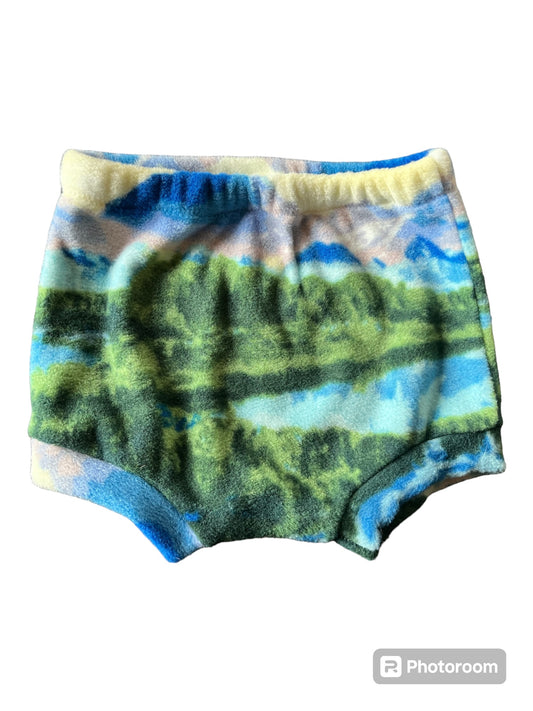 Mountains 2/3t Elastic Waist Fleece Bummies : Diaper Cover