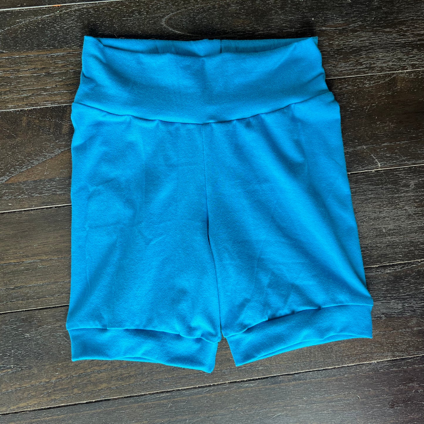 Solid Bright Blue 3-6yr Shortie shorts (longer length)