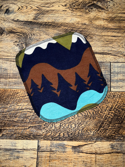 Discount Mountains & Trees  1ply flannel cloth wipes