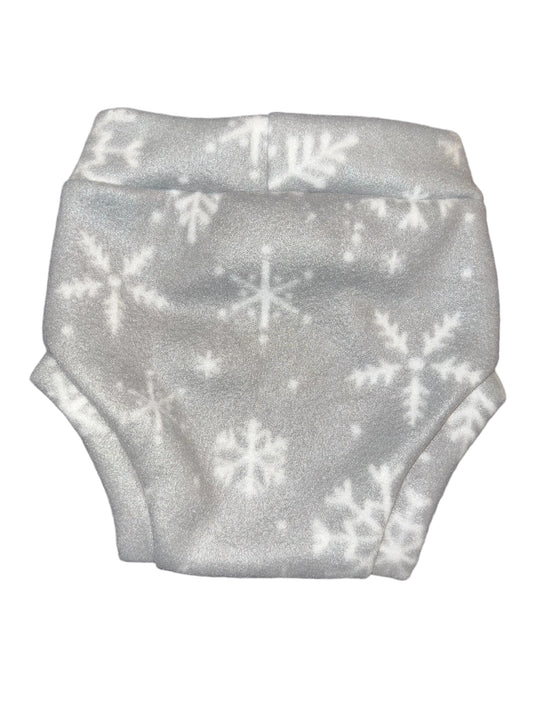 Snowflakes  Large Fleece Diaper Cover